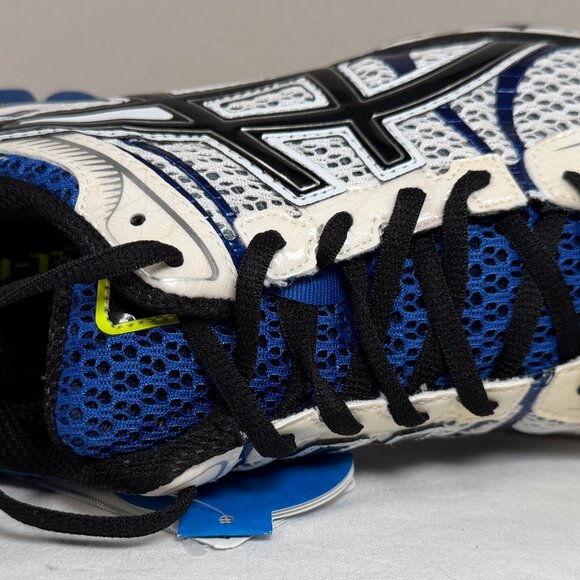 NEW ASICS GEL-Flux Running Shoes White Black Royal Blue Size 9.5 (T3D4N-0190) - Picture 14 of 16